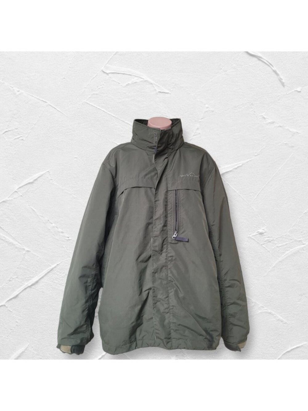 Eddie Bauer Khaki Gorpcore 3-in-1 Removable Fleece Lined Jacket (L)